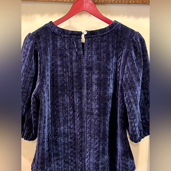 Velvet Navy Blue Tunic - Picture 5 of 5